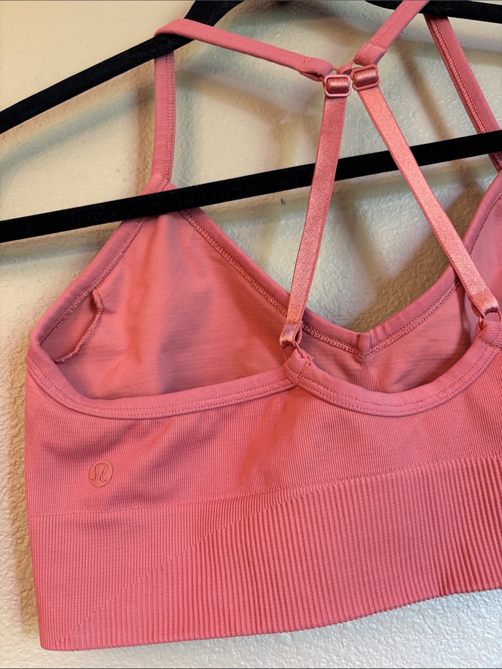 lululemon athletica 10 Rose Mauve Convertible Racerback Light Support Sports Bra